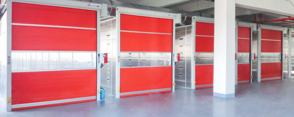 red high speed doors