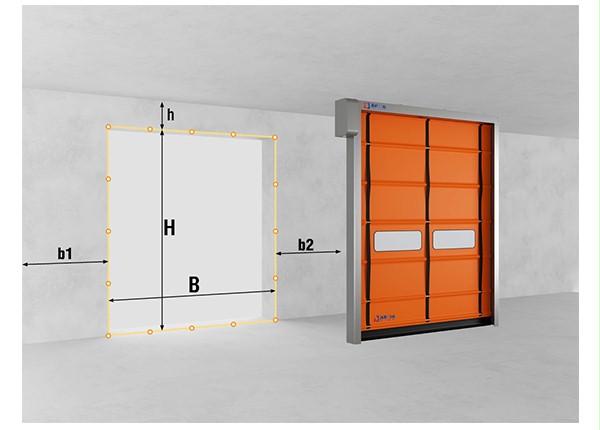 instalación de puertas apilables de alta velocidad