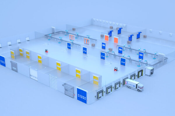 industrial door 3D drawing