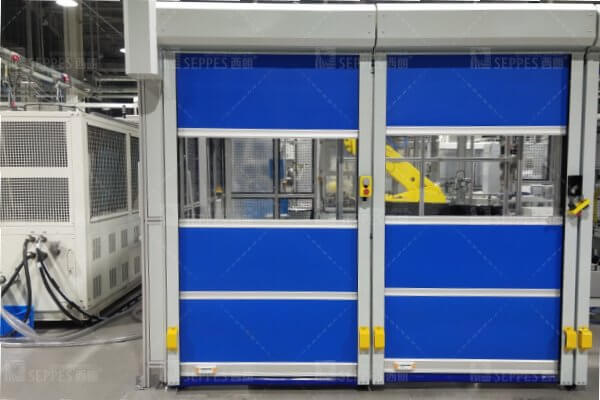 blue high speed door