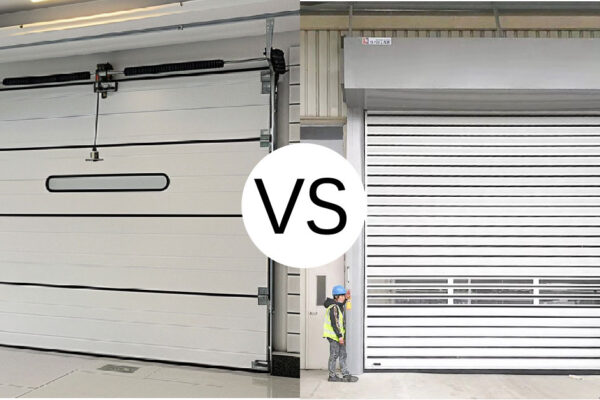 high speed garage door VS sectional garage door