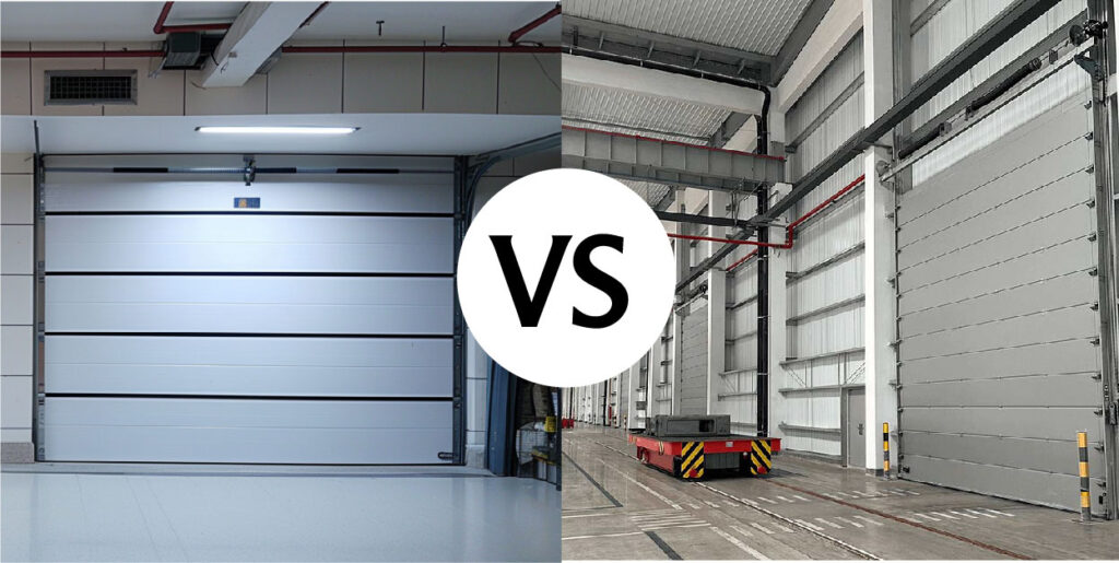 Industrial Sectional Doors VS Garage Sectional Doors