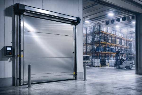 industrial stainless steel sectional overhead door for Cold Storage Warehouses
