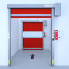 door interlock system for cleanroom high speed doors