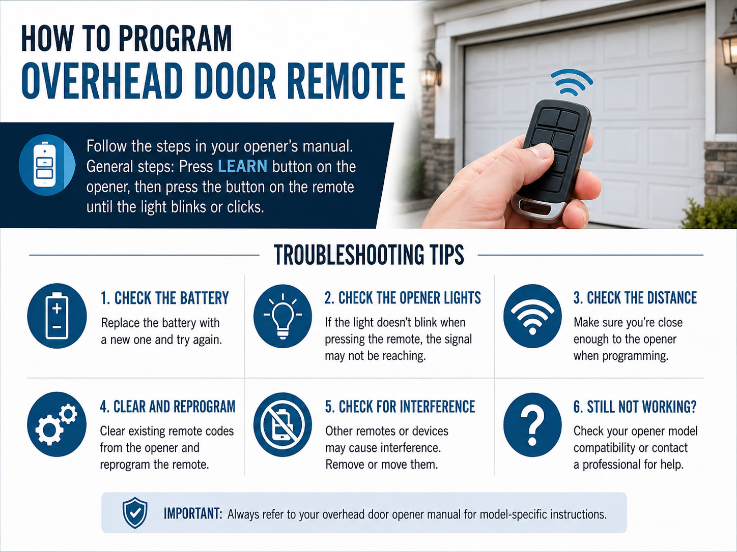 How to Program an Overhead Door Remote Troubleshooting Guide