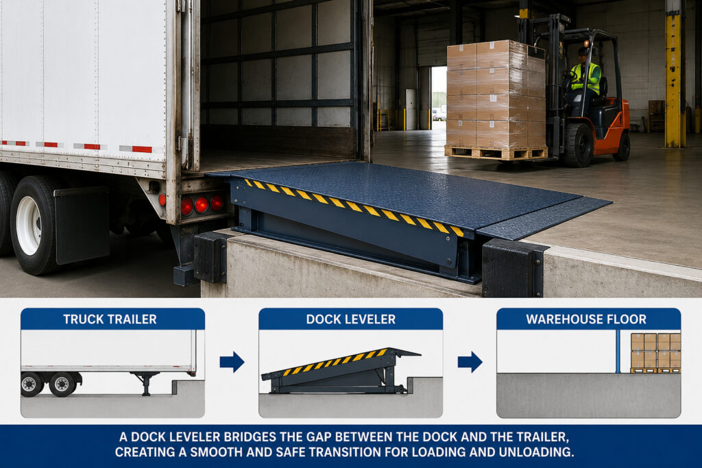 how a dock leveler works at a loading dock