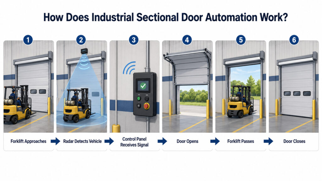 automatic-industrial-sectional-door-forklift