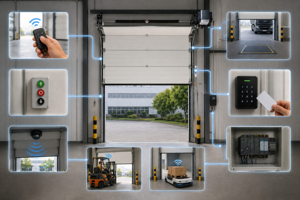 automatic sectional door control methods
