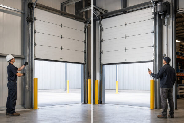 manual vs automatic sectional doors