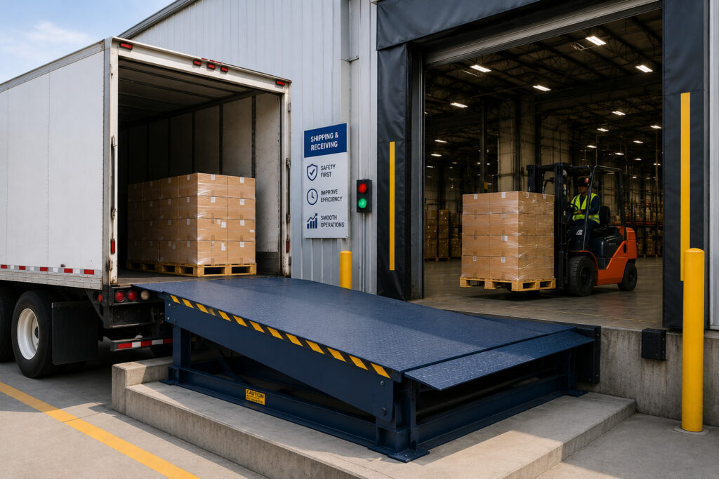 warehouse dock leveler for truck loading and unloading