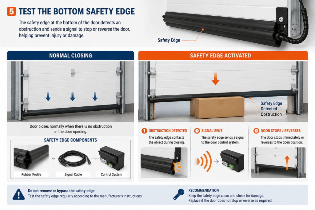 sectional door photocell safety sensor and obstacle detection