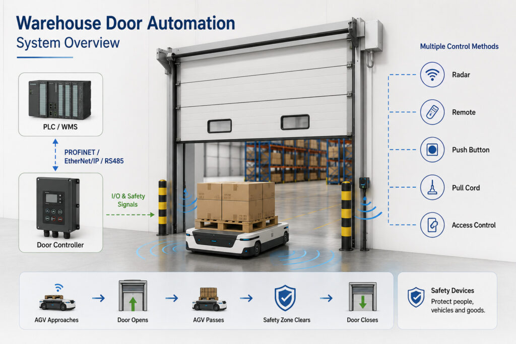 warehouse door automation safety overview