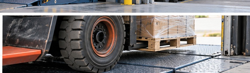 Dock leveler capacity and dynamic forklift wheel loading