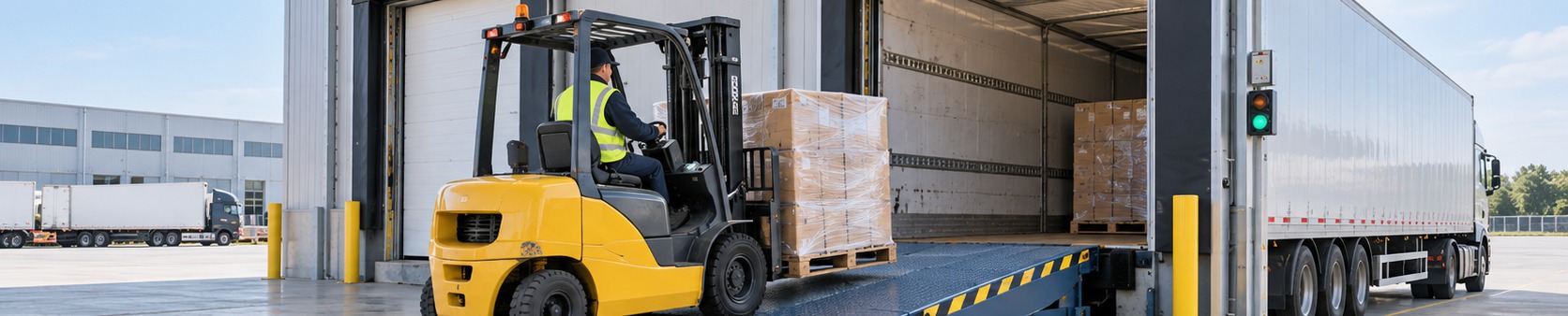 Dock leveler capacity guide for forklift and cargo loading