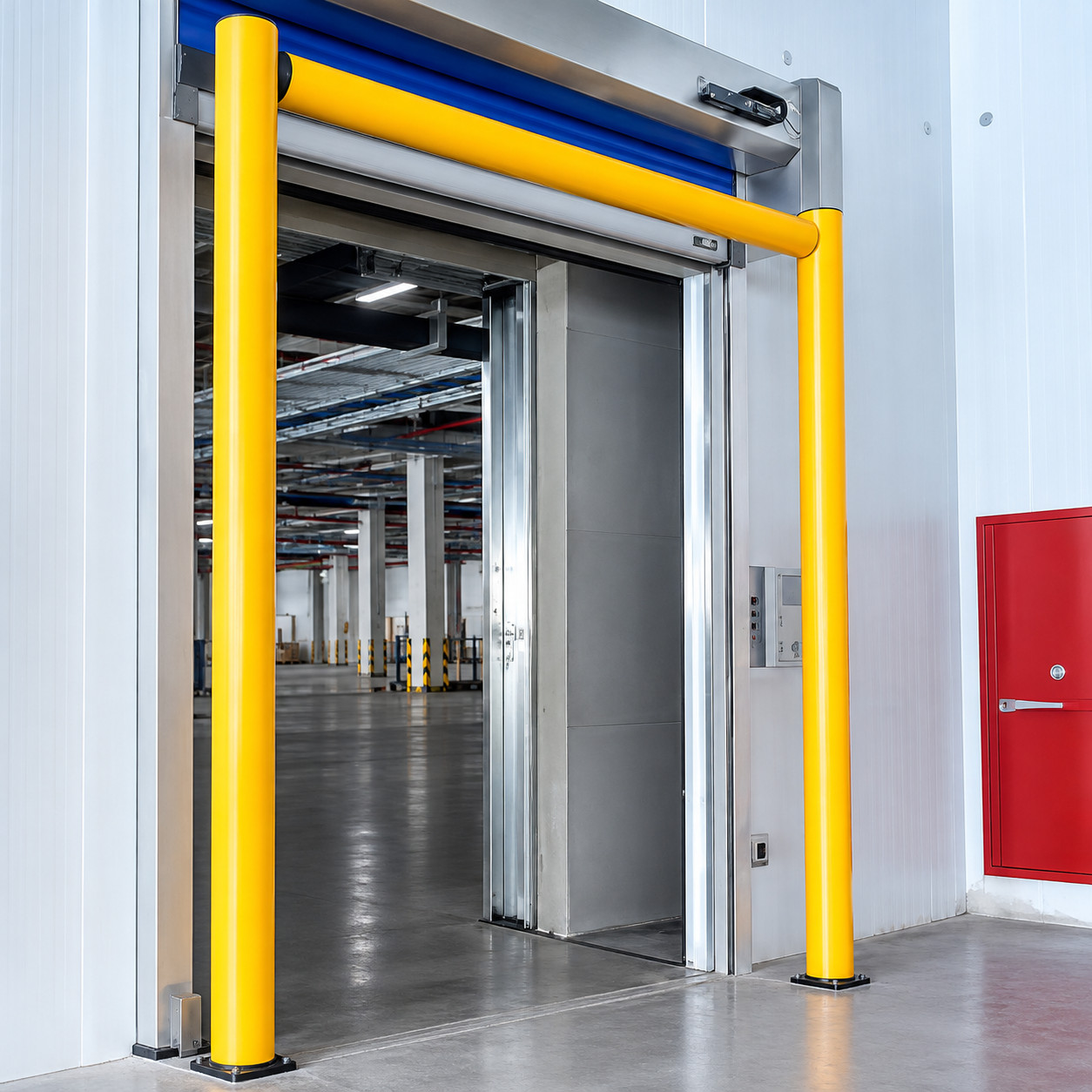 Flexible safety bollards providing doorway and column protection