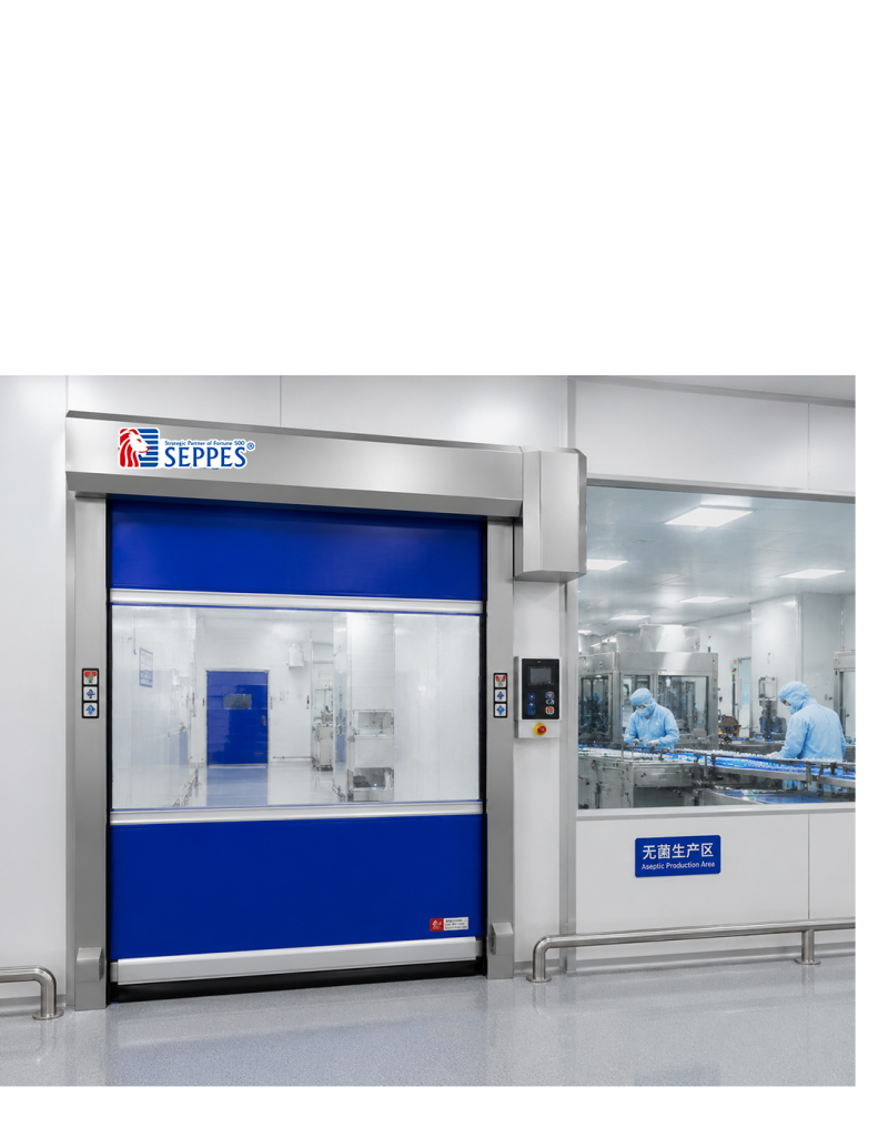 Clean‑room scene of pharmaceutical workshop